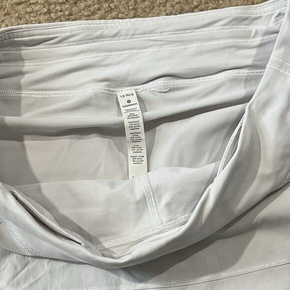 Lululemon Pace Rival Skirt White Size 10 - Picture 3 of 7